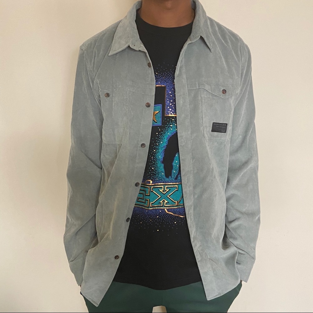 Oakley mint corduroy button down